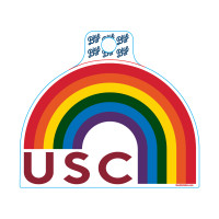 USC Trojans Get Over It Rainbow Sticker